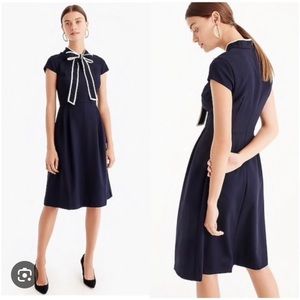 J.Crew Tie-neck 365 Crepe Dress